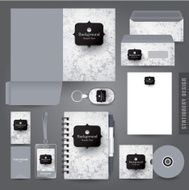 Corporate identity design vector Stationery set design N2