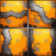 Vector metal background set N124