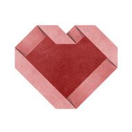 heart origami recycled paper craft