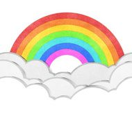 rainbow recycled paper craft background