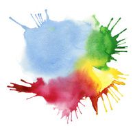 Abstract color watercolor blot background