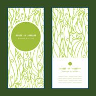 Vector abstract swirls texture vertical round frame pattern invitation greeting
