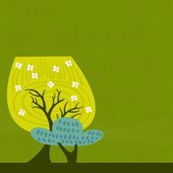 Spring trees background