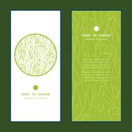 Vector abstract swirls texture vertical round frame pattern invitation greeting N2
