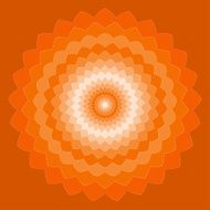 ornamental geometric hand-drawing bright orange spectral colored vector background