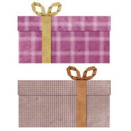 gift boxes with ribbon recycled papercraft