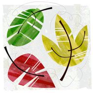 Swirling Fall Retro Leaves N2