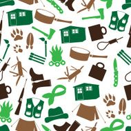 simple backwoodsman icons seamless pattern eps10