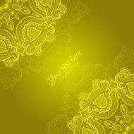 Greeting card with lace ornament N2