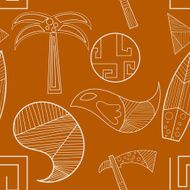 Seamless texture with elements of ancient art N2