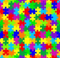 seamless jigsaw puzzle pattern N4