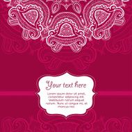 Invitation card with lace ornament N14