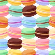 Seamless macarons pattern Colorful macaroon background