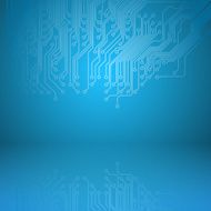 Abstract electronics blue background with circuit board texture N6