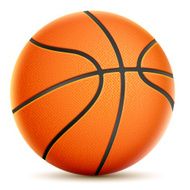Isolated On White Orange Basketball