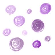 set watercolor brushed circle vector background