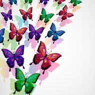 Butterflies design background N2