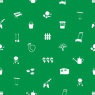 garden symbols seamless pattern eps10