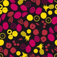 fruits and half color seamless pattern eps10
