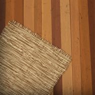Wooden background with flap burlap
