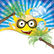 Summer day background vector
