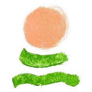 Splash blot banner set on white background handmade brush stroke N31