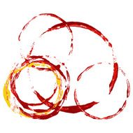 Splash blot banner set on white background handmade brush stroke N34