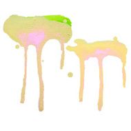 Splash blot banner set on white background handmade brush stroke N39