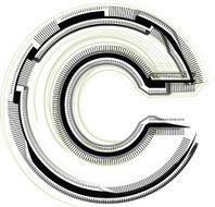 technological font LETTER c N4