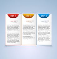 Brochure step progress design element N2