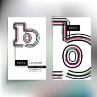 Business card design with letter B N3