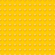 Painted metallic plate with round rivets texture - yellow background