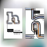 Business card design with letter H N3