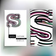 Business card design with letter S N3