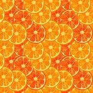 Watercolor seamless pattern with oranges N2