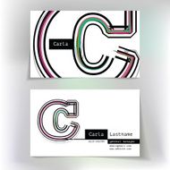Business card design with letter C N3