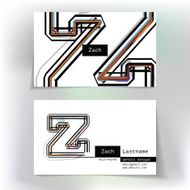 Business card design with letter Z N3