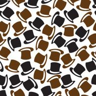 black and brown hat pattern eps10