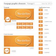 SOCIAL MEDIA FUNPAGE ELEMENTS vintage 1 N2