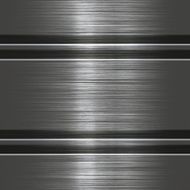Brushed steel metallic plate