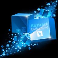 Abstract 3D background with cubes and place for text