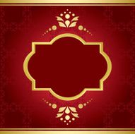 elegant card with golden decor - vector