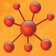 red spheres