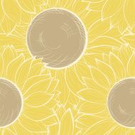 seamless background with vintage sunflowers N2