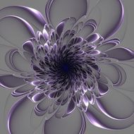 Beautiful purple flower on gray background N3