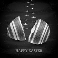 Happy Easter background - Chalkboard
