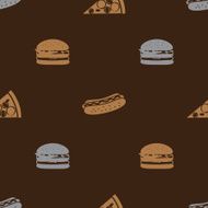 fast food brown pattern seamless eps10