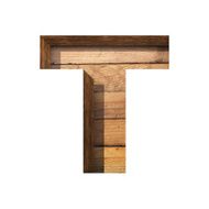 Vector wooden cutted figure t Paste to any background