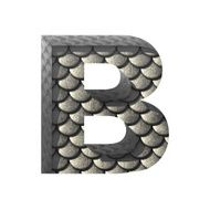 Vector silver cutted figure b Paste to any background