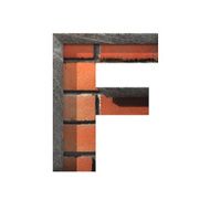 Vector brick cutted figure f Paste to any background
